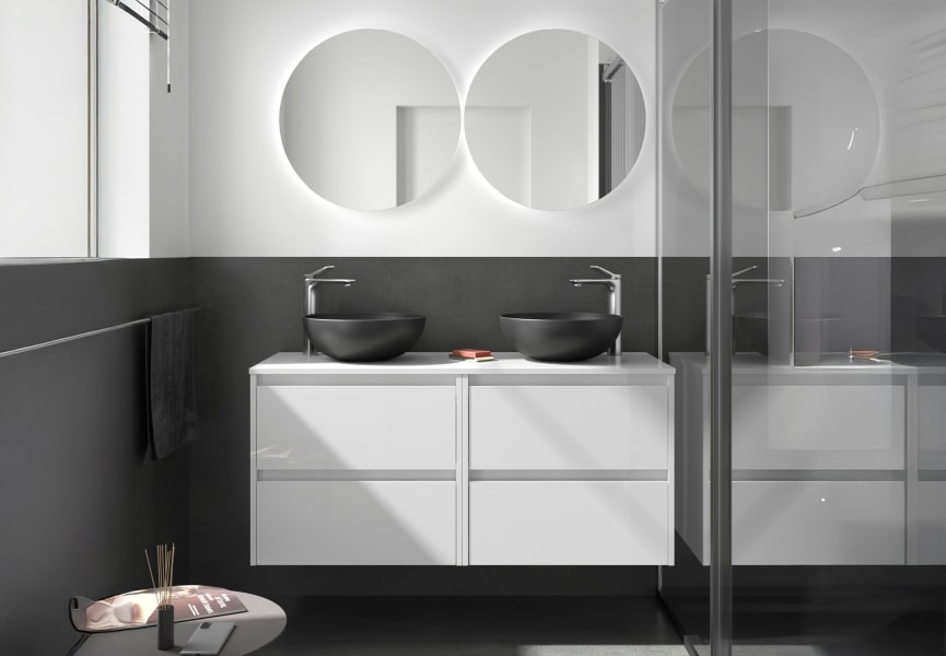 Mueble de baño con encimera de madera Noja Salgar principal 2