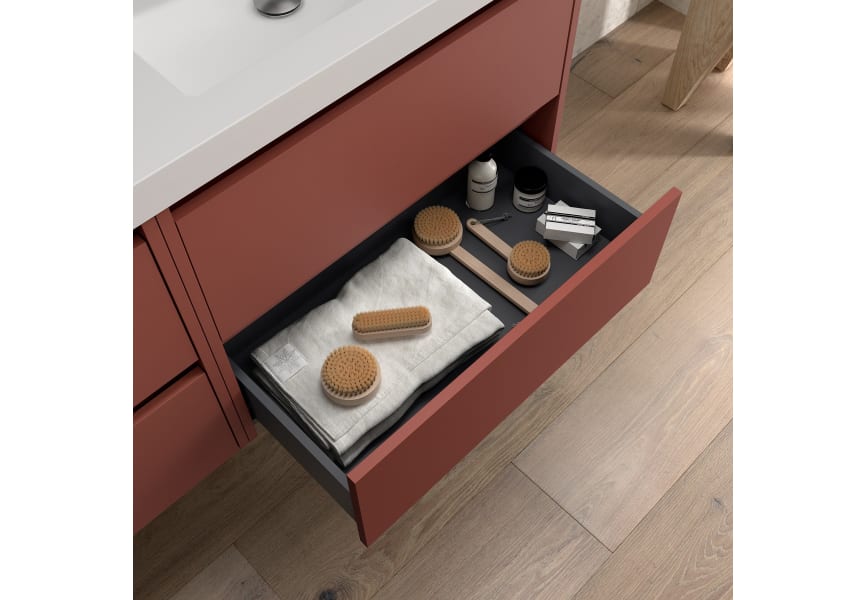 Mueble de baño con encimera de madera Noja Salgar detalle 9