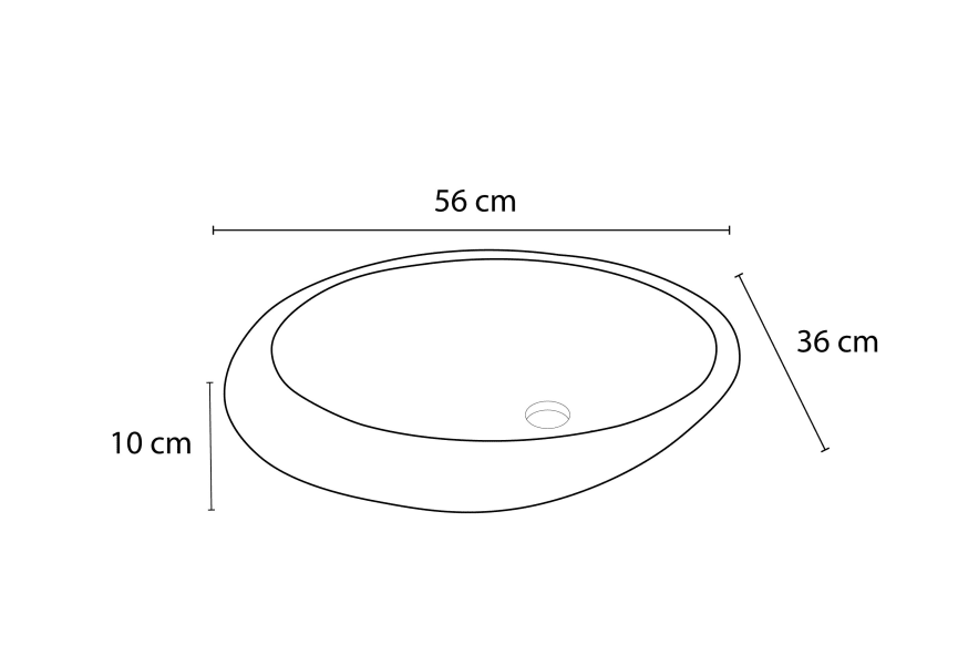 Lavabo de mármol natural Corino Bruntec croquis 3