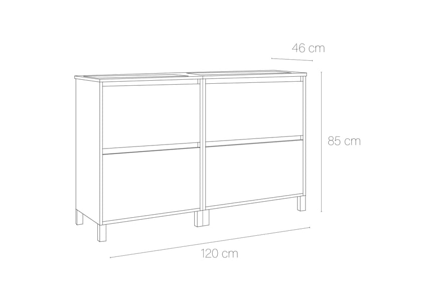 Conjunto mueble de baño Evora Bruntec croquis 3
