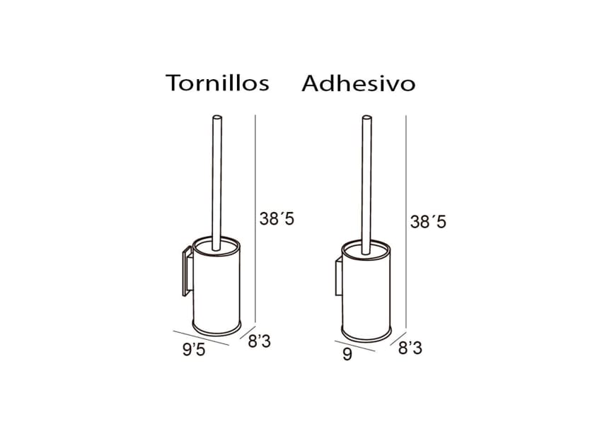 Escobillero de baño a pared Eco 6500 Manillons Torrent Croquis 4