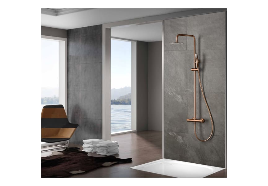 Conjunto de ducha empotrada monomando redonda ROMA cromado – Entorno Baño