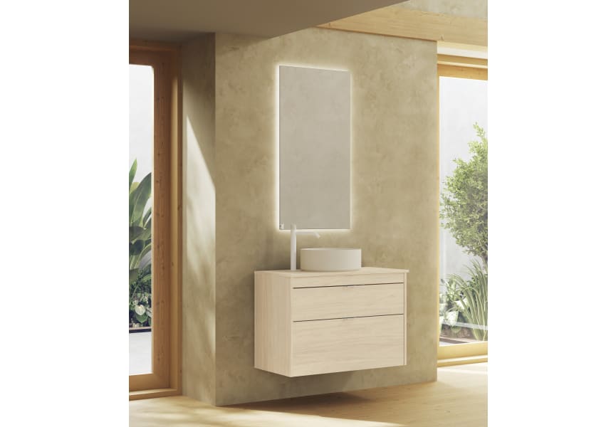 Mueble de baño con encimera de madera Logika Royo principal 1
