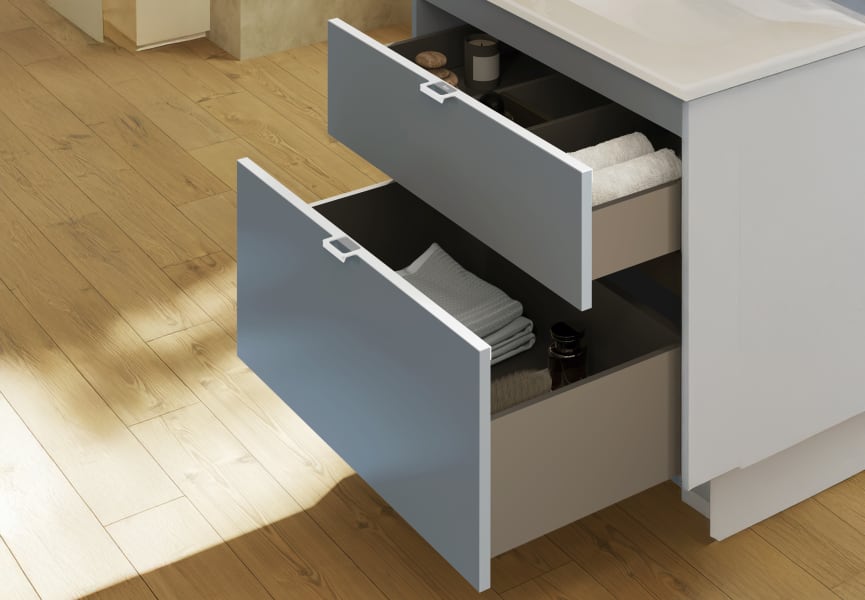 Mueble de baño con encimera de madera Logika Royo detalle 6