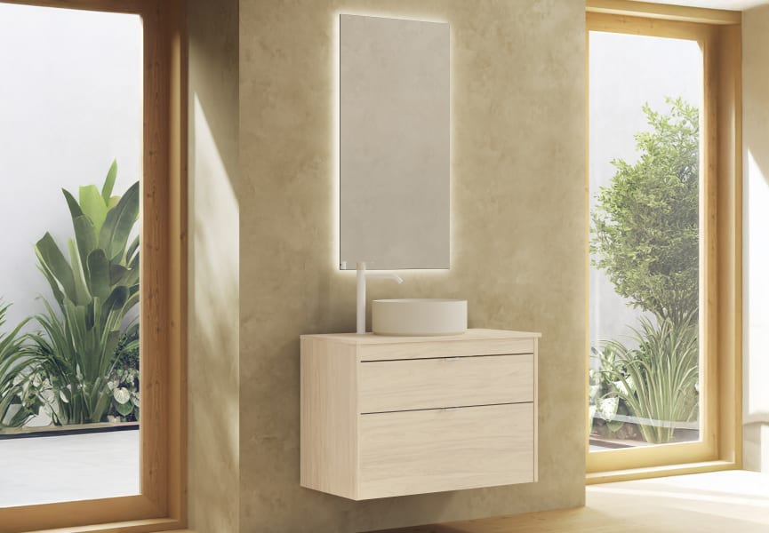 Mueble de baño con encimera de madera Logika Royo principal 1