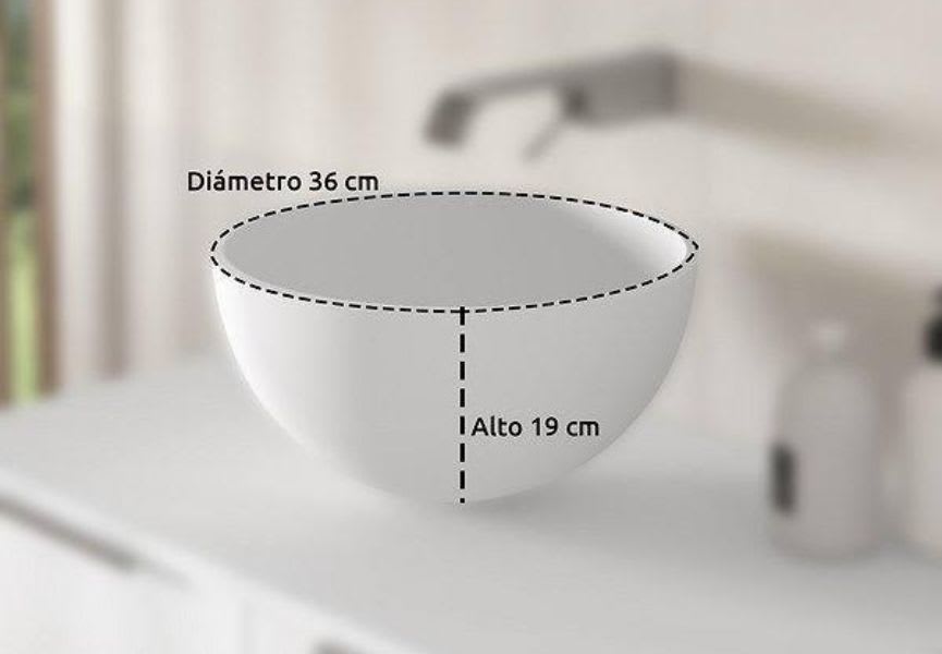 Lavabo sobre encimera Fruit Bruntec croquis 1
