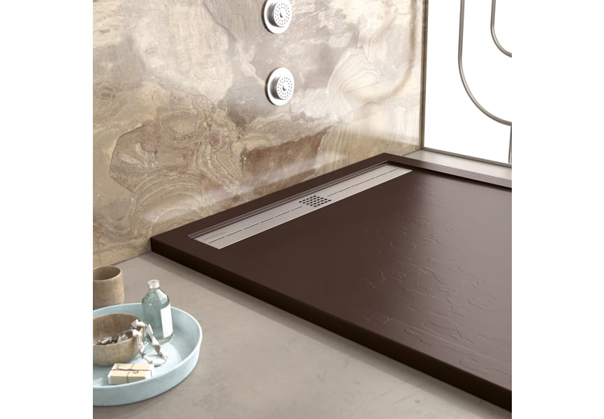 Plato de ducha de resina Design Stile Bruntec ambiente 2