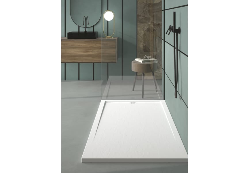 Plato de ducha de resina Design Stile Bruntec ambiente 4