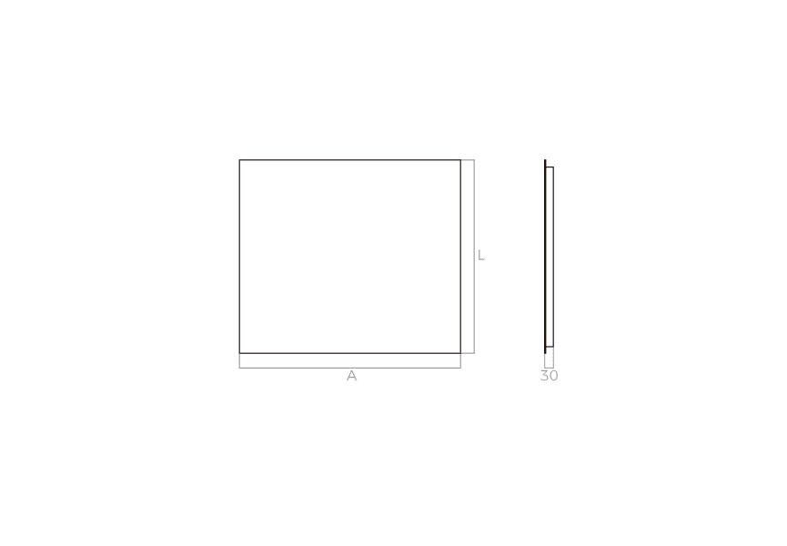 Espejo de baño con luz LED Dune ST Bruntec croquis 5