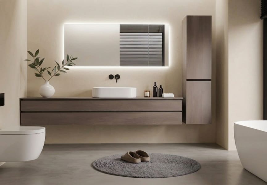 Espejo de baño con luz LED Dune ST Bruntec ambiente 3
