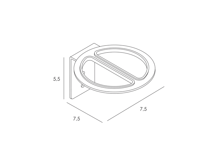 Soporte de plancha de baño Slim de Manillons Torrent croquis 6