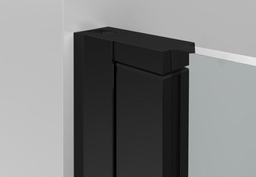 Mampara de ducha Carina perfil negro Bruntec detalle 1