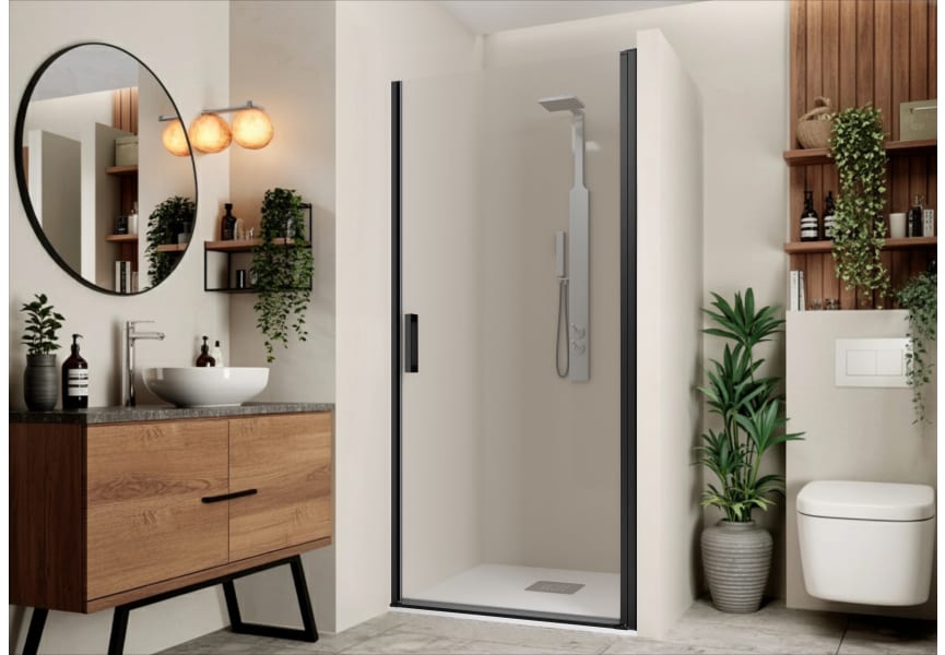 Mampara de ducha Carina perfil negro Bruntec principal 0