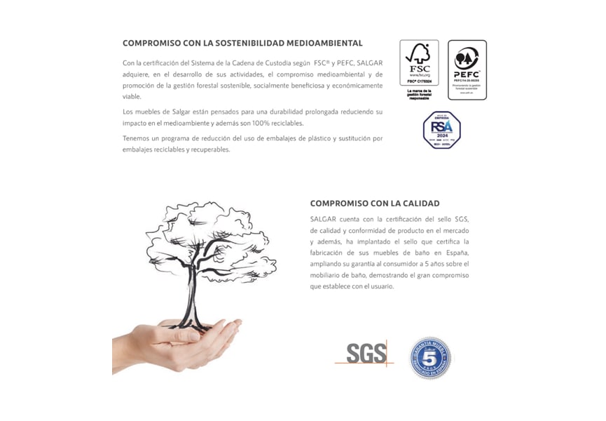 Columna de baño Infinity Salgar opción 12