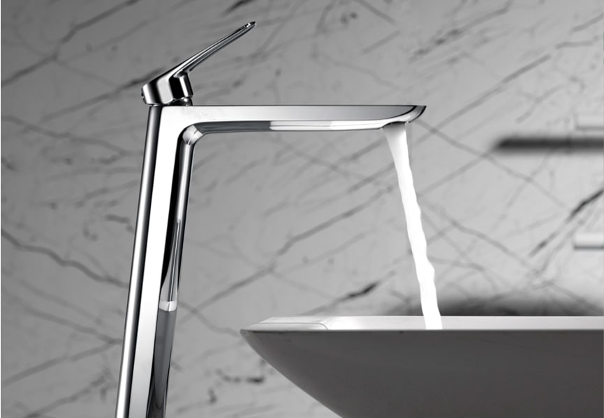 Pack Grifo de lavabo caño alto Bélgica Imex + Válvula click-clack ambiente 2