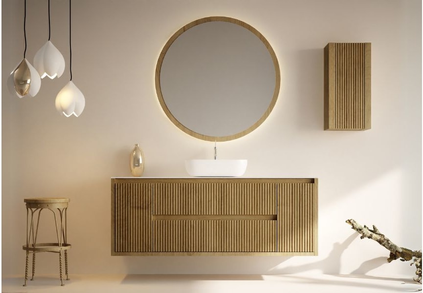Mueble de baño con encimera de solid surface Alpes 13 Bruntec principal 0