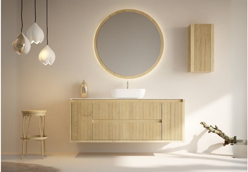 Mueble de baño con encimera de solid surface Alpes 13 Bruntec principal 1