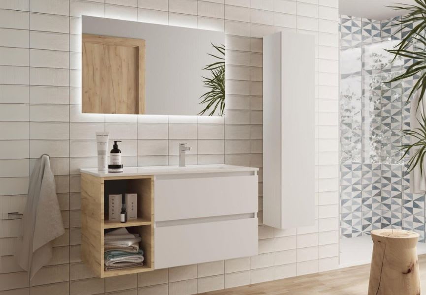 Conjunto mueble de baño Bequia Salgar ambiente 8