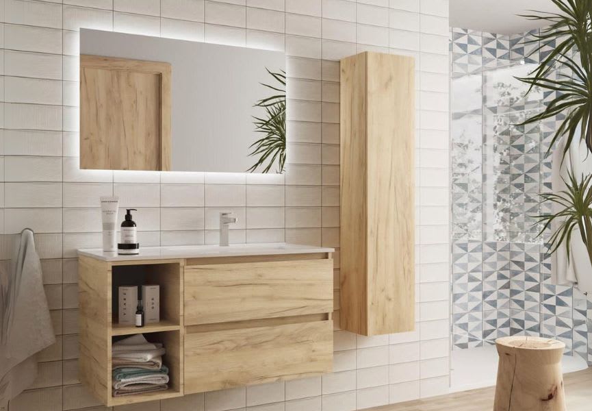Conjunto mueble de baño Bequia Salgar ambiente 9