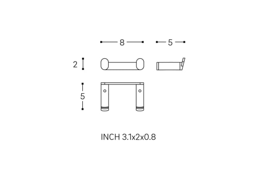 Percha de baño Micra Cosmic croquis 2