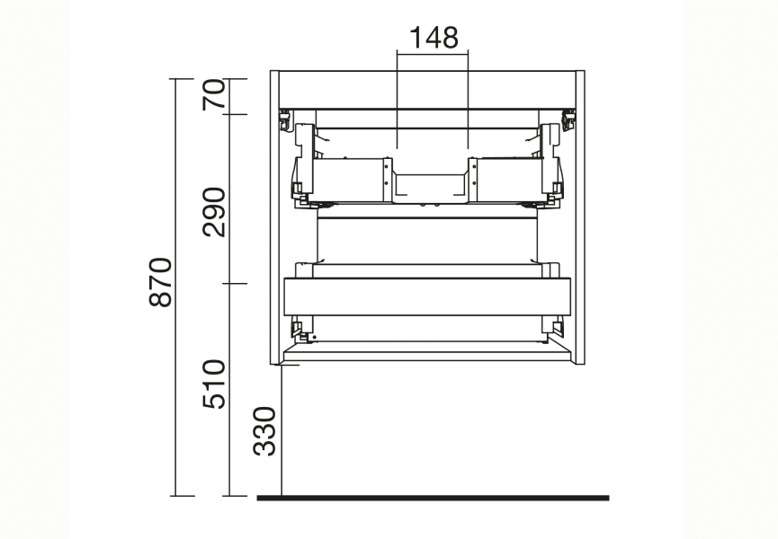 Mueble de baño Renoir Salgar croquis 3