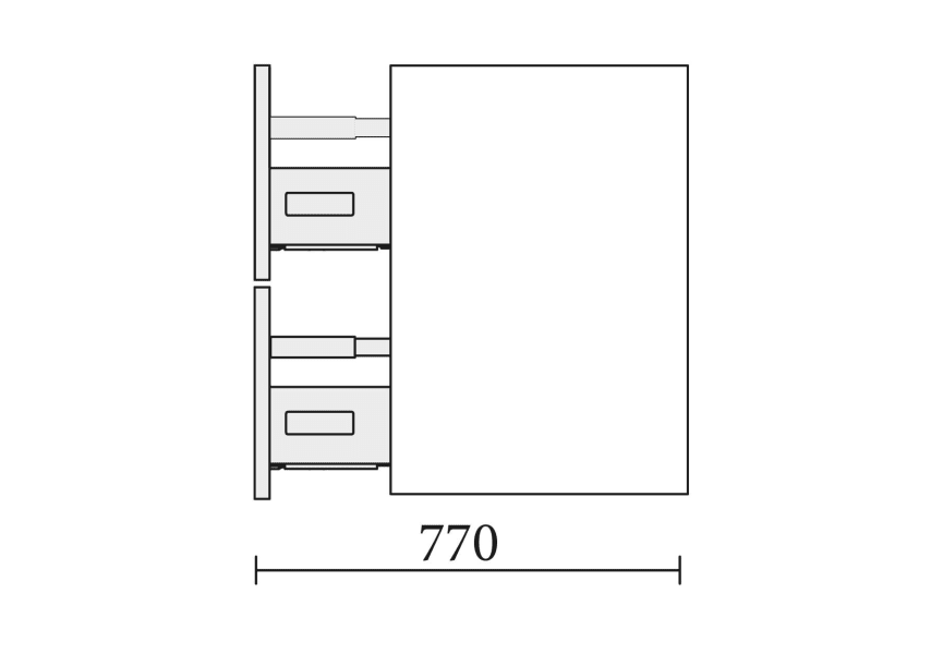 Mueble de baño Renoir Salgar croquis 4