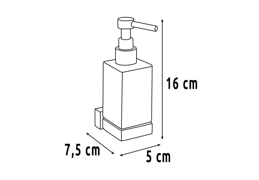 Dosificador de jabón Link Mediterránea del baño croquis 1