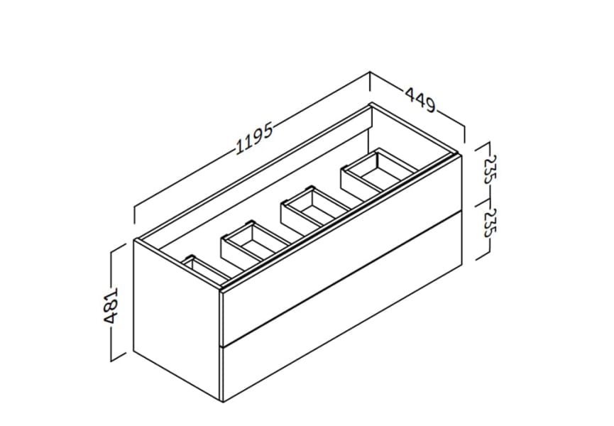 Mueble de baño Landes Coycama croquis 7