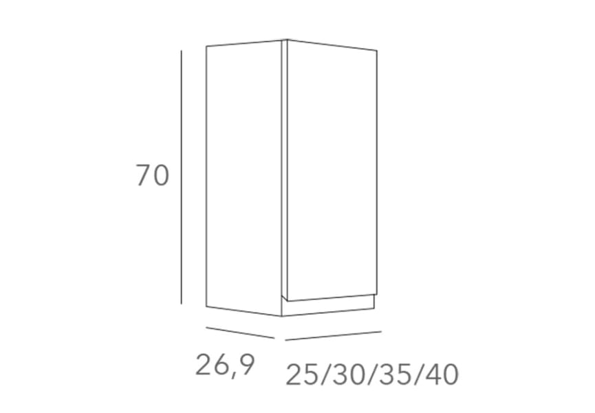 Colgar de baño color madera Vilma Bruntec croquis 5