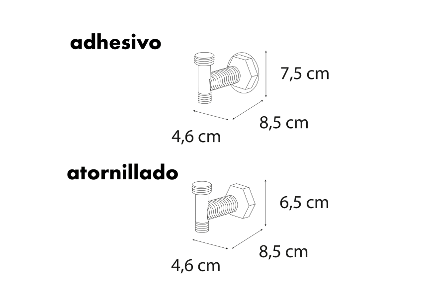 Percha de baño Intro Mediterránea de Baño croquis 1