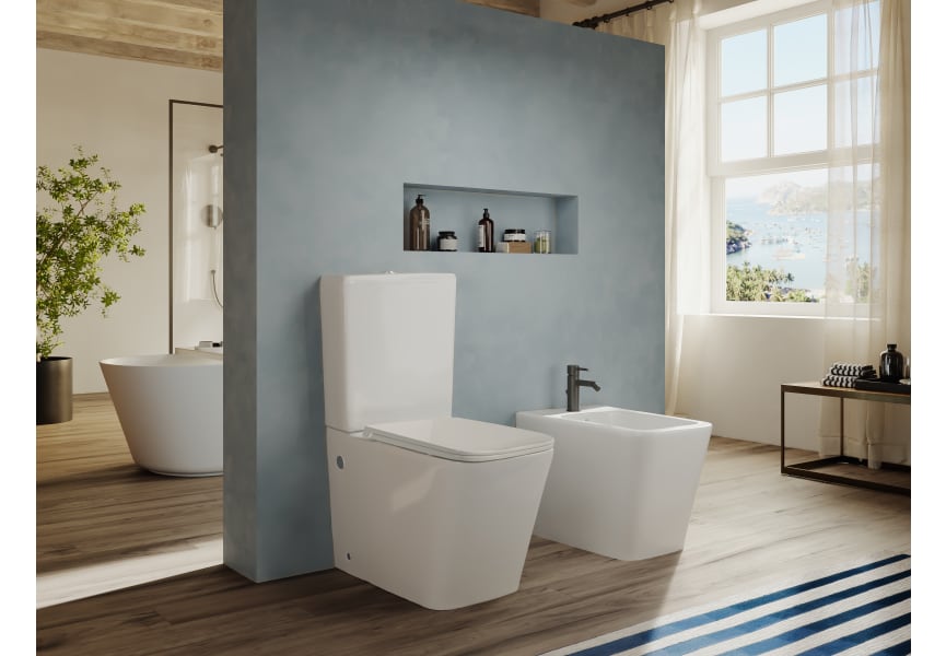 Inodoro compacto Rimless Square de Bruntec principal 0