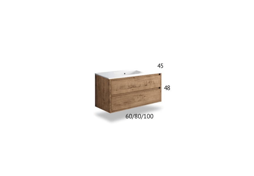 Conjunto mueble de baño Boston Bruntec croquis 9