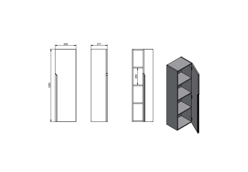 Columna de baño Eleven Visobath croquis 2