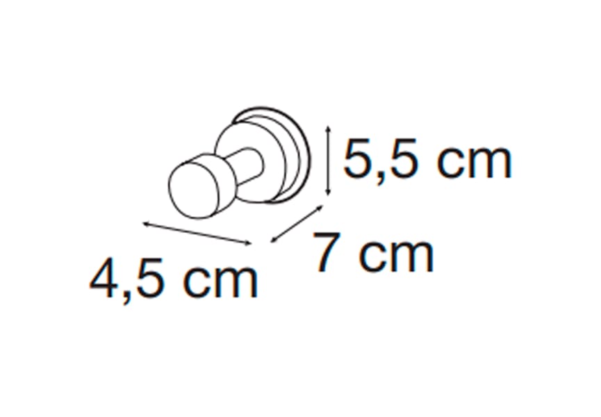 Percha de baño Arena de Mediterranea de baño croquis 1