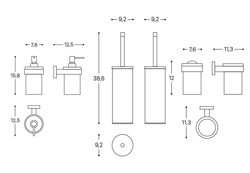 Conjunto de accesorios de baño Start Cosmic croquis 4