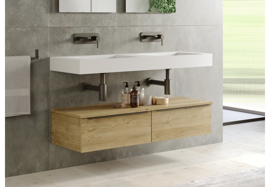 Mueble Auxiliar Baño Blanco Estrecho 4 Cajones - Mas Masiá