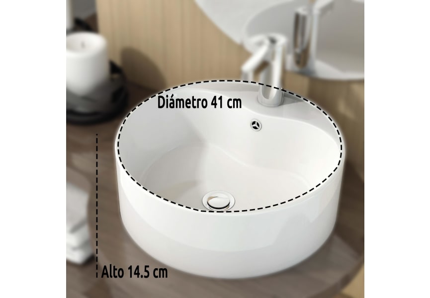 Lavabo sobre encimera Round Art and Bath detalle 1