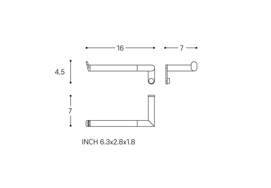 Portarrollos de baño Micra Cosmic croquis 6