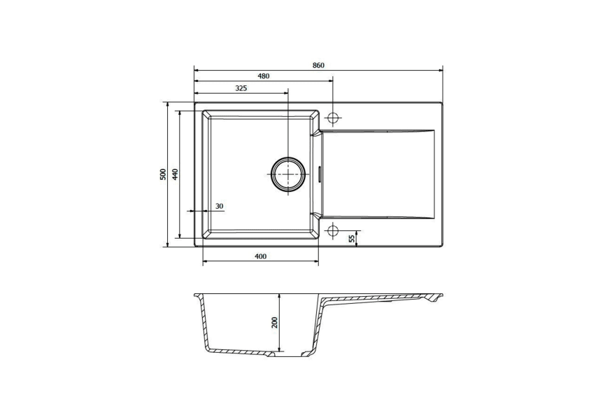 Fregadero de cocina Amsterdam Solfless croquis 8