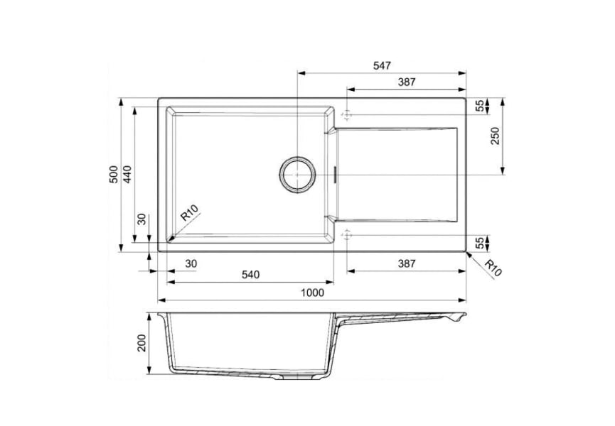 Fregadero de cocina Amsterdam Solfless croquis 9