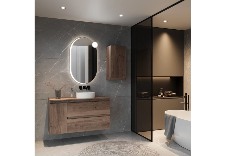 Mueble de baño con encimera de madera Vilma Bruntec principal 0