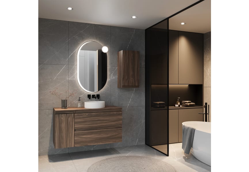 Mueble de baño con encimera de madera Vilma Bruntec principal 2