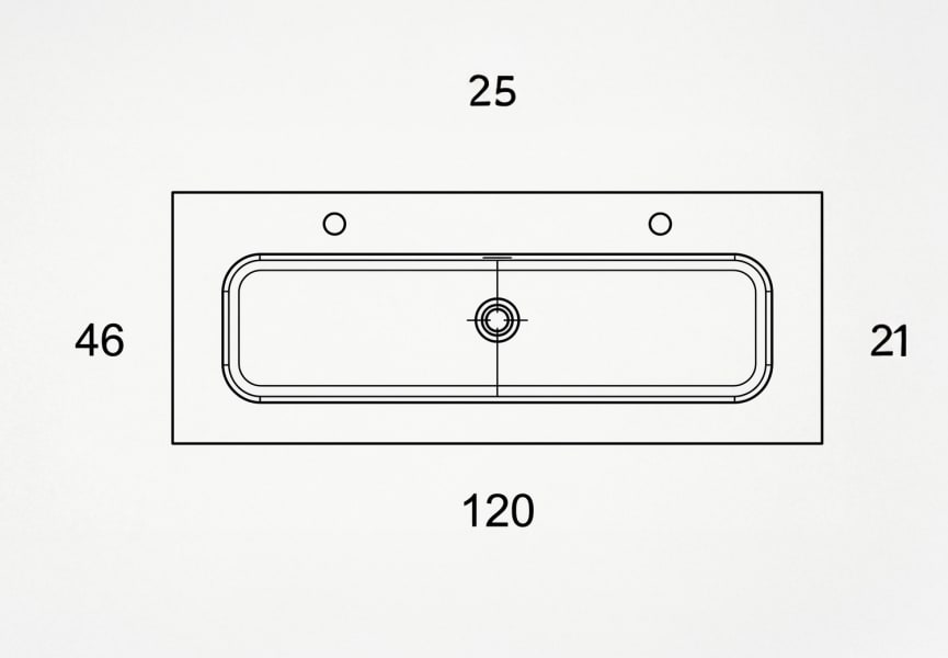 Lavabo encastrado Idea Viso croquis 2