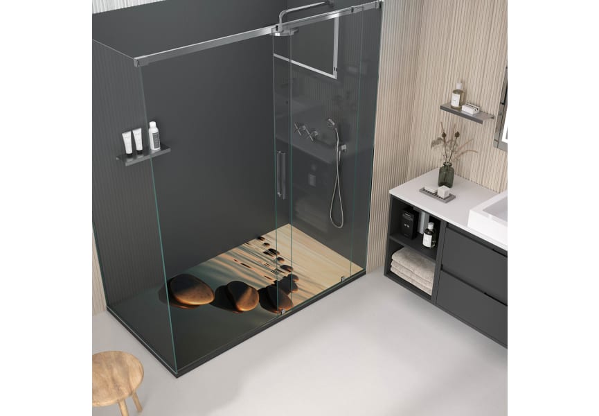 Platos de ducha de resina decorados Design 3D Zen Bruntec ambiente 1