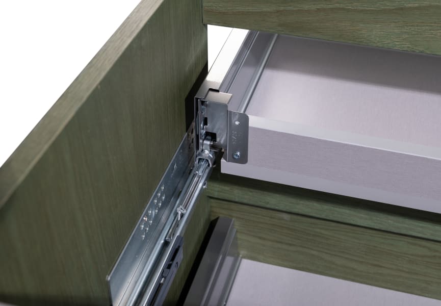 Mueble de baño color madera laminado con encimera de madera Vilma Bruntec detalle 12