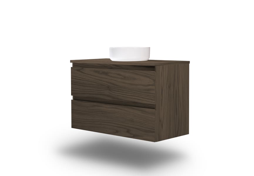 Mueble de baño color madera laminado con encimera de madera Vilma Bruntec principal 10