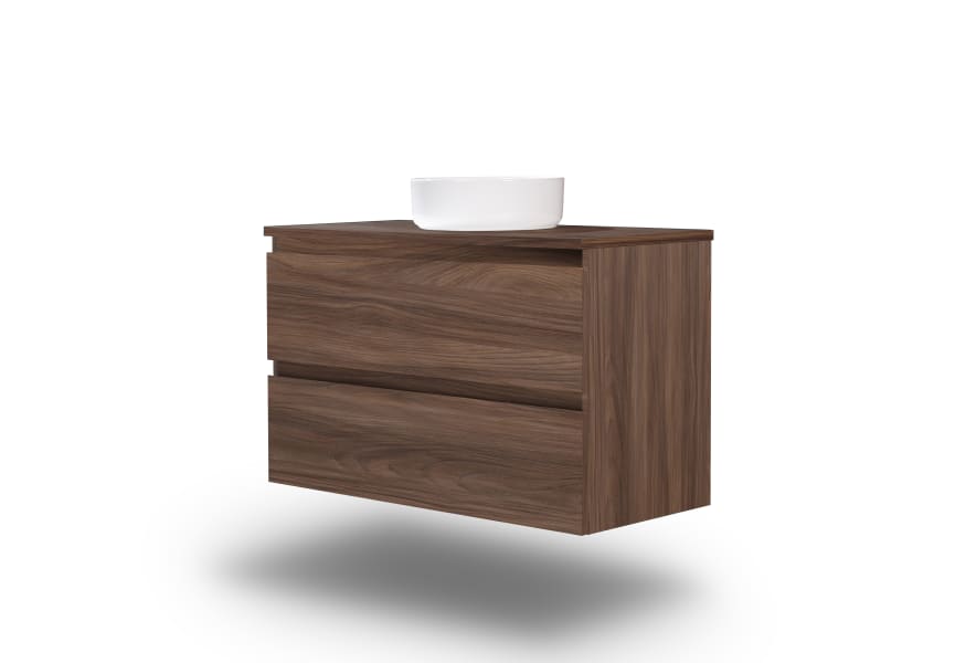 Mueble de baño color madera laminado con encimera de madera Vilma Bruntec principal 7