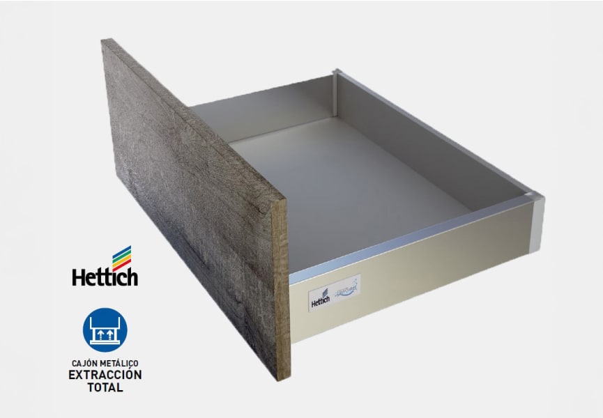 Mueble de baño color madera laminado con encimera de madera Vilma Bruntec detalle 11