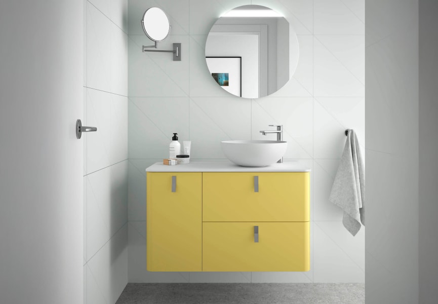 Mueble de baño con encimera solid surface Uniiq Salgar principal 3
