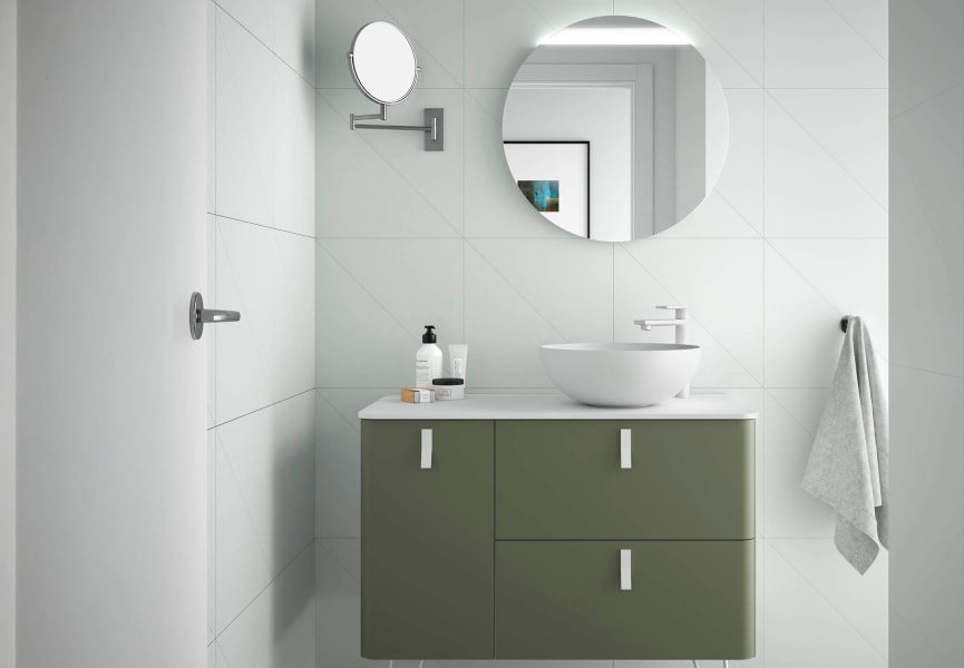 Mueble de baño con encimera solid surface Uniiq Salgar principal 12